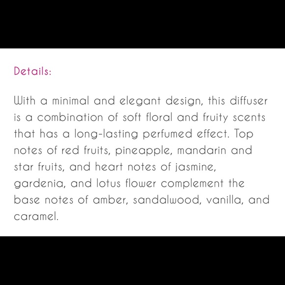 Portus Rose Blush Cale 8 oz Fragrance Diffuser New Sealed - Picture 4 of 4